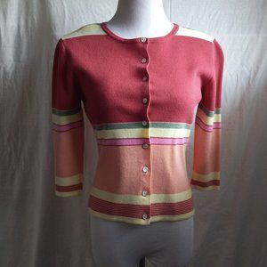 Rosanna Multi-color Striped Cardigan, Size PS